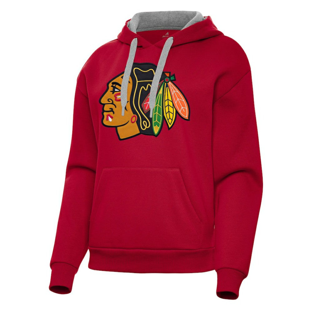 Chicago Blackhawks Antigua Women's Victory Pullover Hoodie - Red | US 202233401