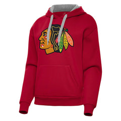 Chicago Blackhawks Antigua Women's Victory Pullover Hoodie - Red | US 202233401