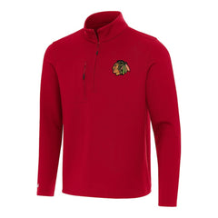Chicago Blackhawks Antigua Insider Quarter-Zip Top - Red | US 202233553