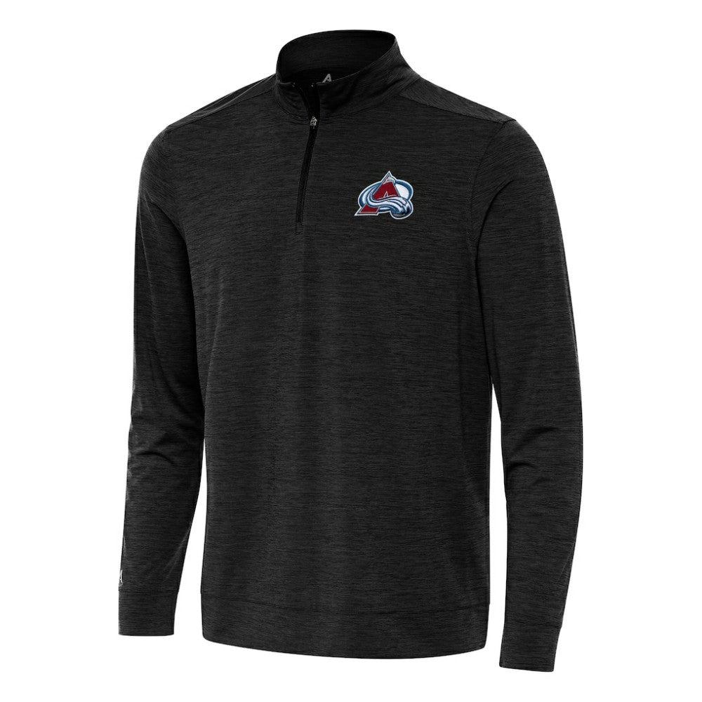 Colorado Avalanche Antigua Bright Quarter-Zip Top - Heather Black | US 202233614
