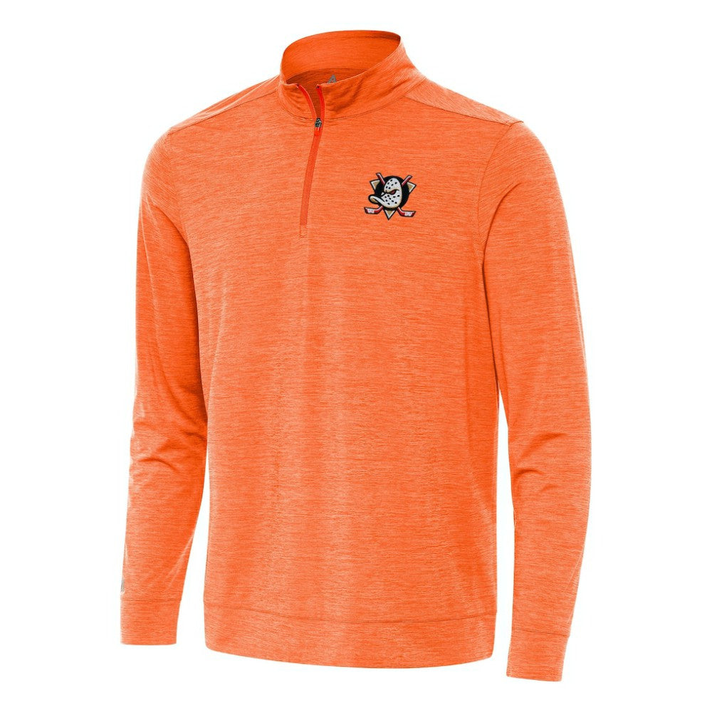 Anaheim Ducks Antigua Bright Quarter-Zip Top - Heather Orange | US 202233628
