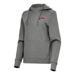 Carolina Hurricanes Antigua Women's Justice Pullover Hoodie - Heather Black | US 202233793