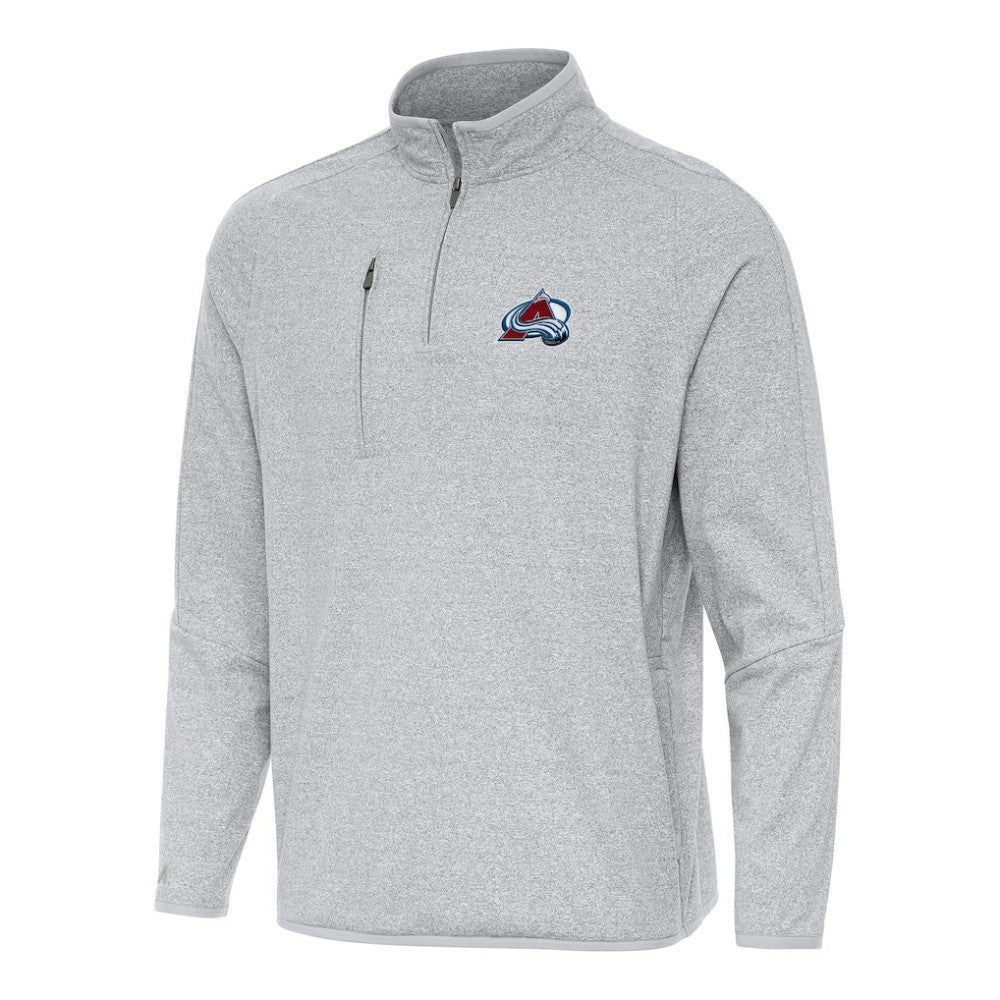 Colorado Avalanche Antigua Certain Quarter-Zip Tri-Blend Sweatshirt - Heather Gray | US 202233931