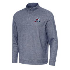 Colorado Avalanche Antigua Subtle Quarter-Zip Sweatshirt - Heather Navy | US 202233947