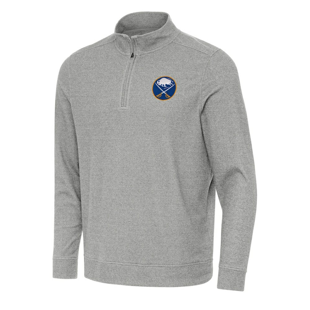 Buffalo Sabres Antigua Subtle Quarter-Zip Sweatshirt - Heather Gray | US 202233960