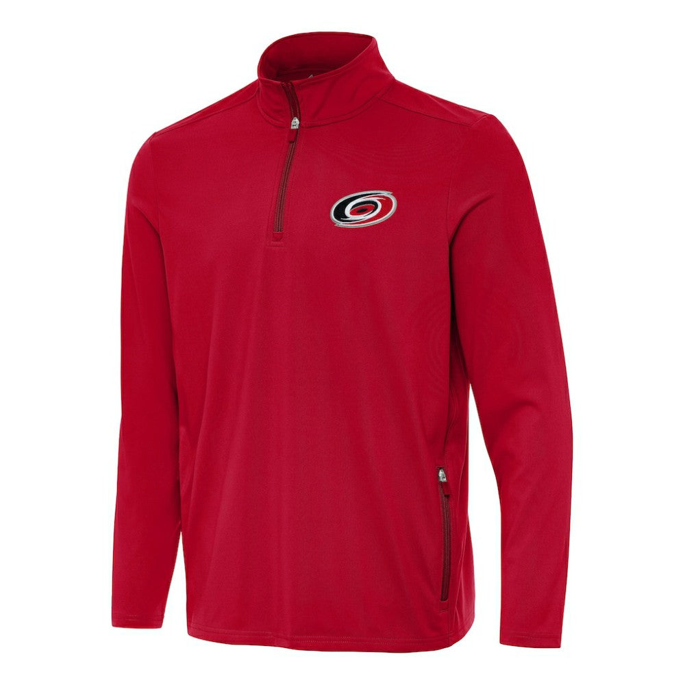 Carolina Hurricanes Antigua Perilous Quarter-Zip Sweatshirt - Red | US 202233976