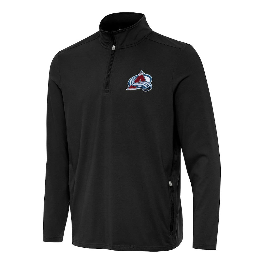 Colorado Avalanche Antigua Perilous Quarter-Zip Sweatshirt - Black | US 202233981