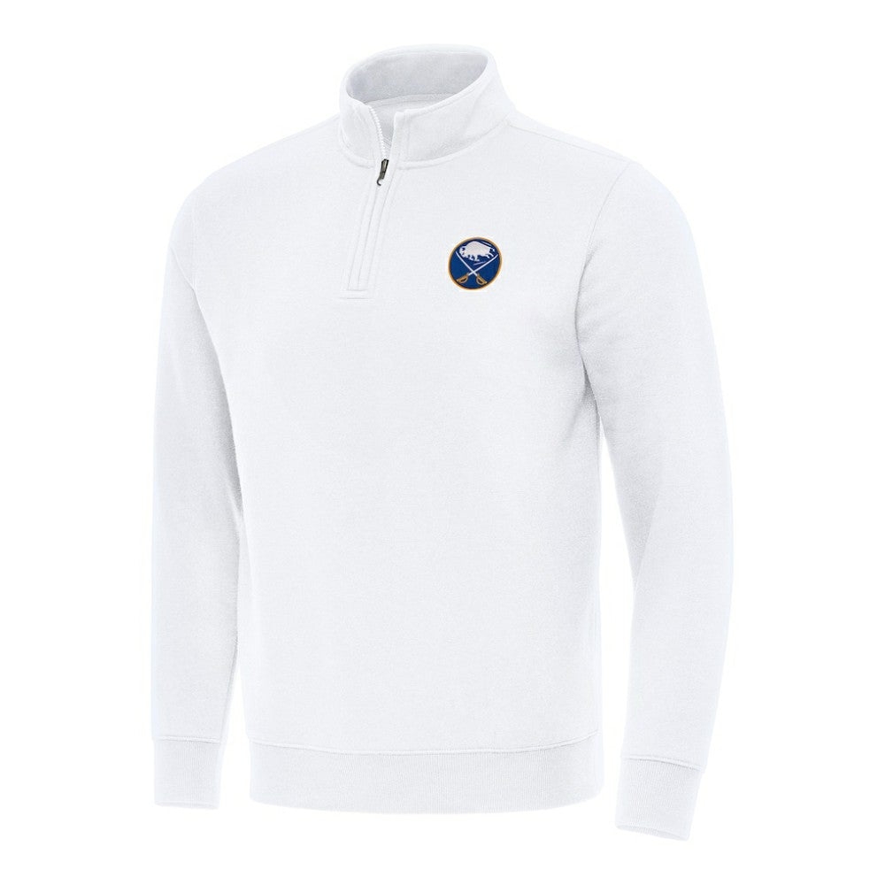 Buffalo Sabres Antigua Victory Quarter-Zip Mock Sweatshirt - White | US 202234003