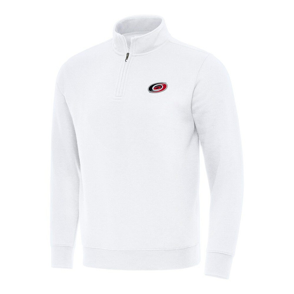 Carolina Hurricanes Antigua Victory Quarter-Zip Mock Sweatshirt - White | US 202234007