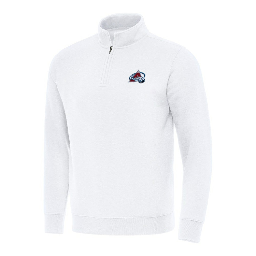 Colorado Avalanche Antigua Victory Quarter-Zip Mock Sweatshirt - White | US 202234011