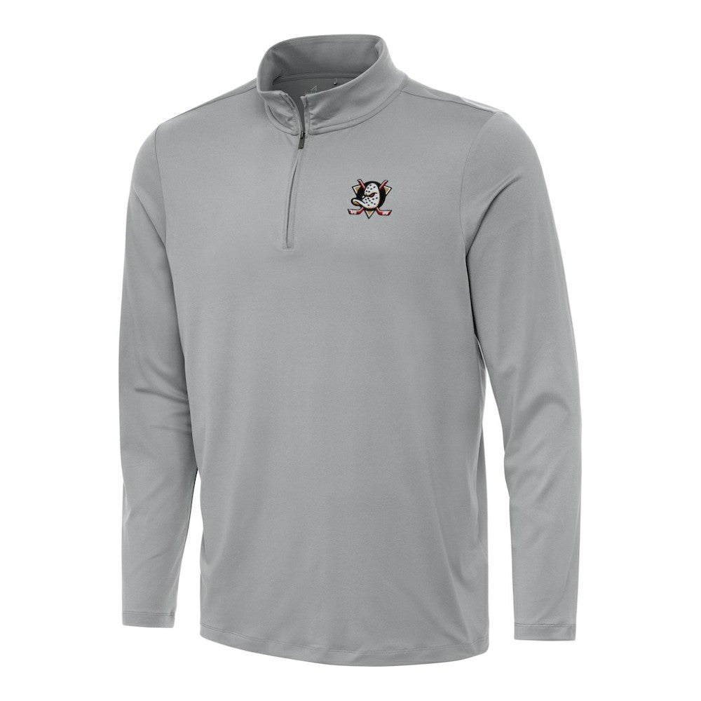 Anaheim Ducks Antigua Reprocess Quarter-Zip Top - Gray | US 202234077