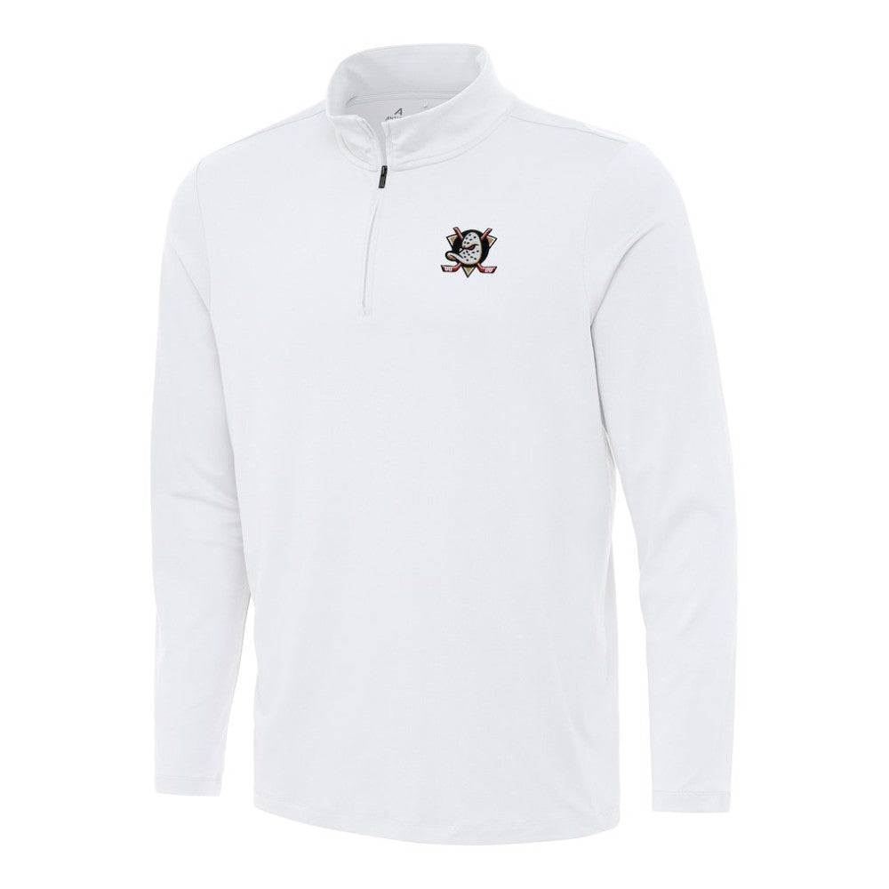 Anaheim Ducks Antigua Reprocess Quarter-Zip Top - White | US 202234090