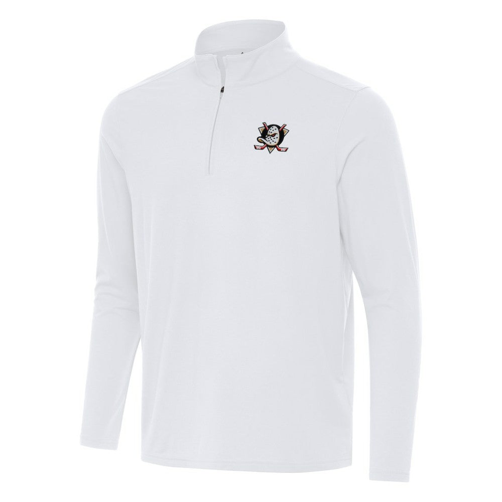 Anaheim Ducks Antigua Intent Quarter-Zip Top - White | US 202234336