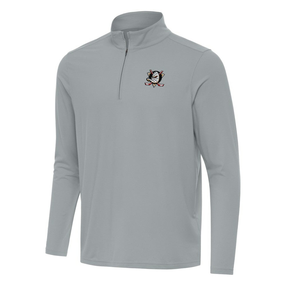 Anaheim Ducks Antigua Intent Quarter-Zip Top - Gray | US 202234339