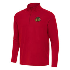 Chicago Blackhawks Antigua Intent Quarter-Zip Top - Red | US 202234360