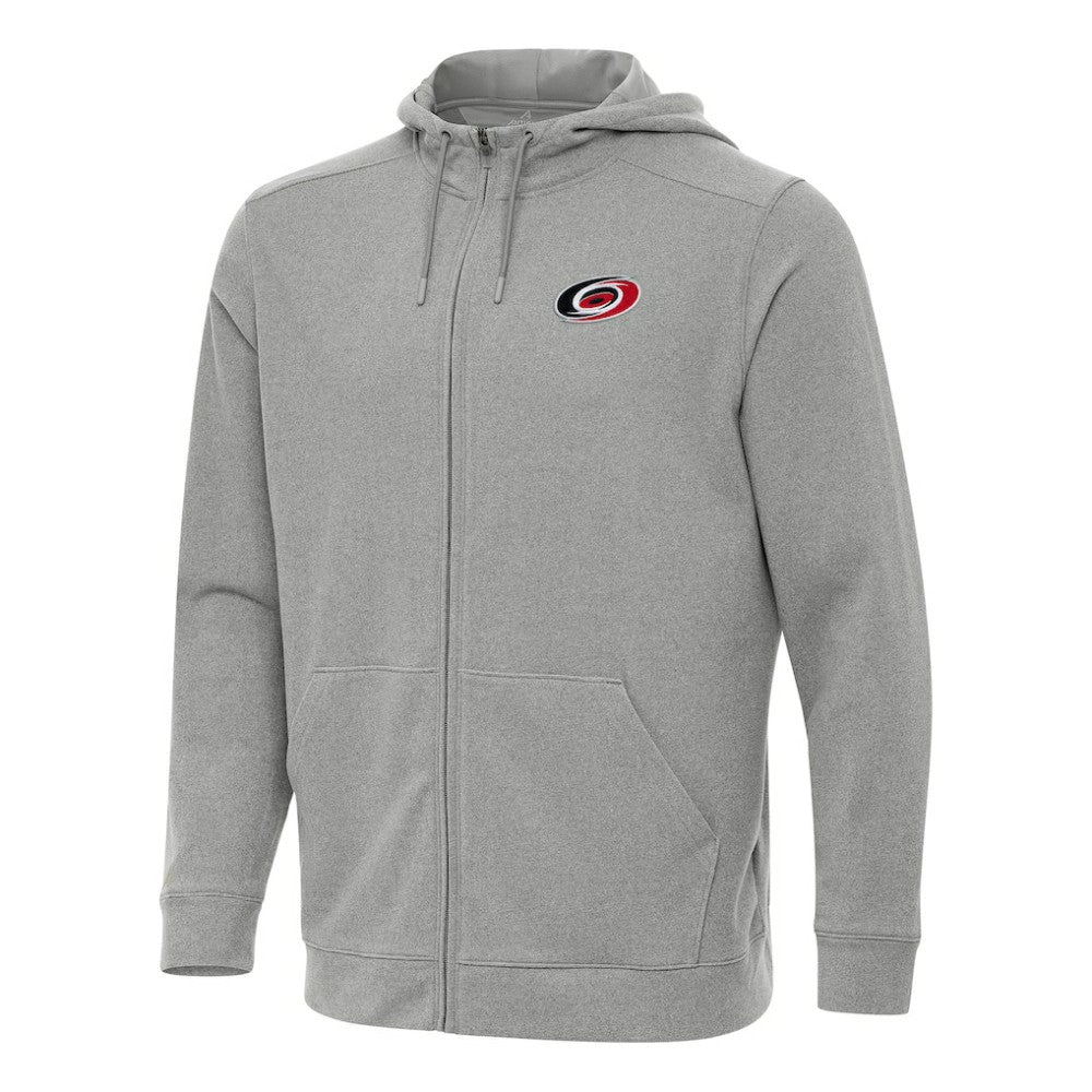 Carolina Hurricanes Antigua Effortless Full-Zip Hoodie Jacket - Heather Gray | US 202234370