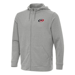 Carolina Hurricanes Antigua Effortless Full-Zip Hoodie Jacket - Heather Gray | US 202234370