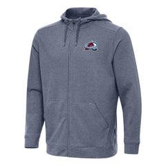 Colorado Avalanche Antigua Effortless Full-Zip Hoodie Jacket - Heather Navy | US 202234380