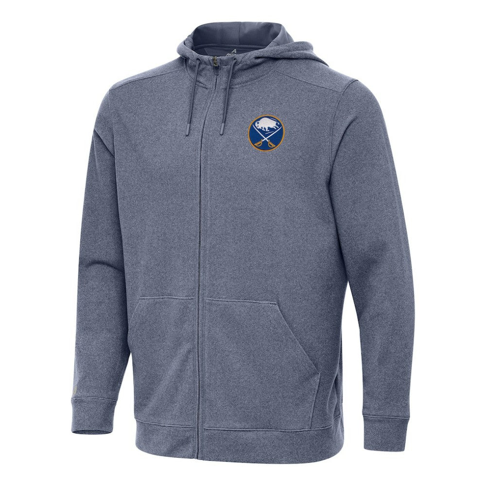 Buffalo Sabres Antigua Effortless Full-Zip Hoodie Jacket - Heather Navy | US 202234383
