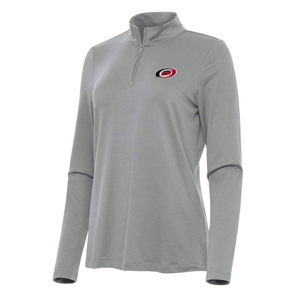 Carolina Hurricanes Antigua Women's Reprocess Quarter-Zip Top - Gray | US 202234438