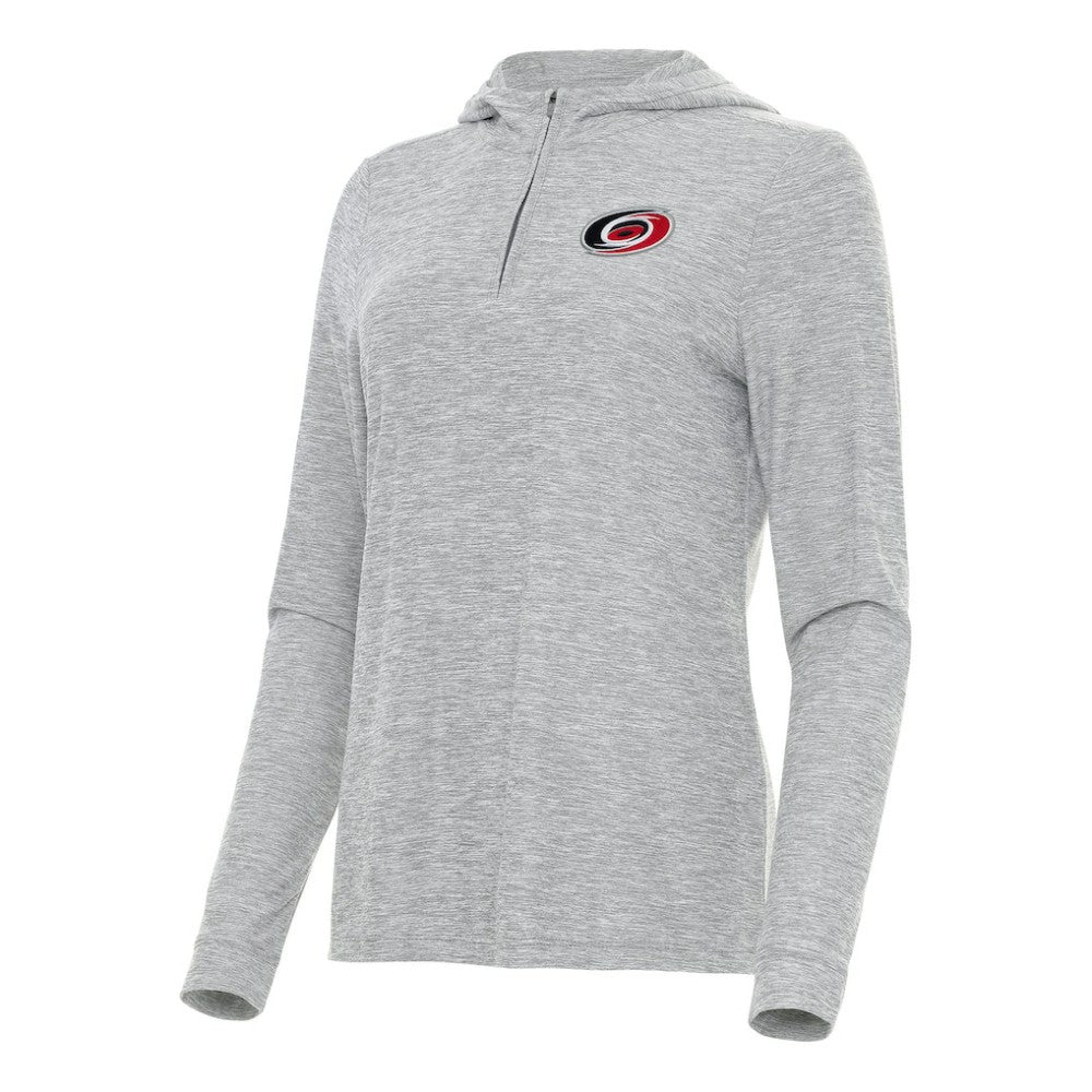 Carolina Hurricanes Antigua Women's Daybreak Quarter-Zip Hoodie - Heather Gray | US 202234475