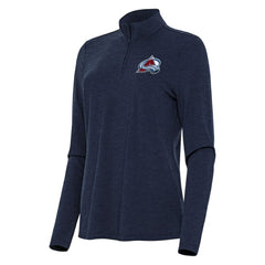 Colorado Avalanche Antigua Women's Bright Quarter-Zip Top - Heather Navy | US 202234494