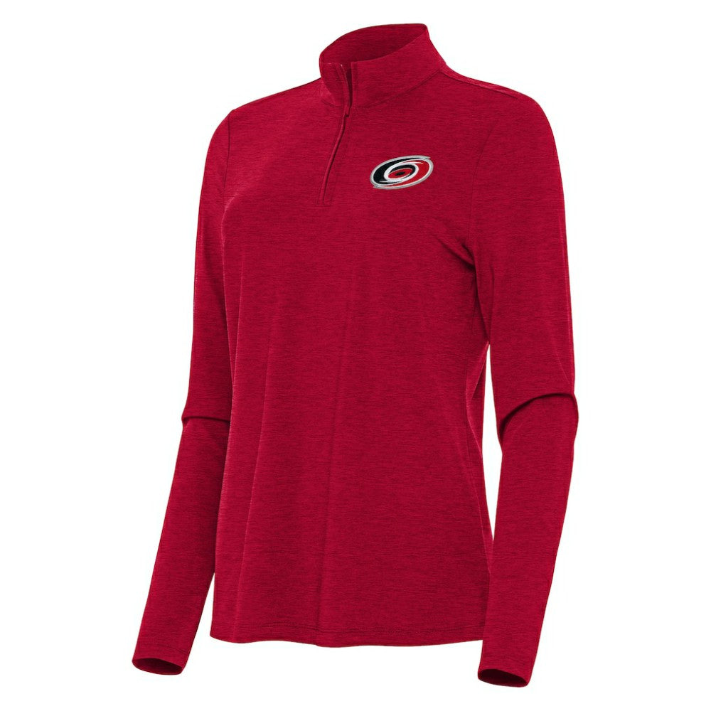 Carolina Hurricanes Antigua Women's Bright Quarter-Zip Top - Heather Red | US 202234495