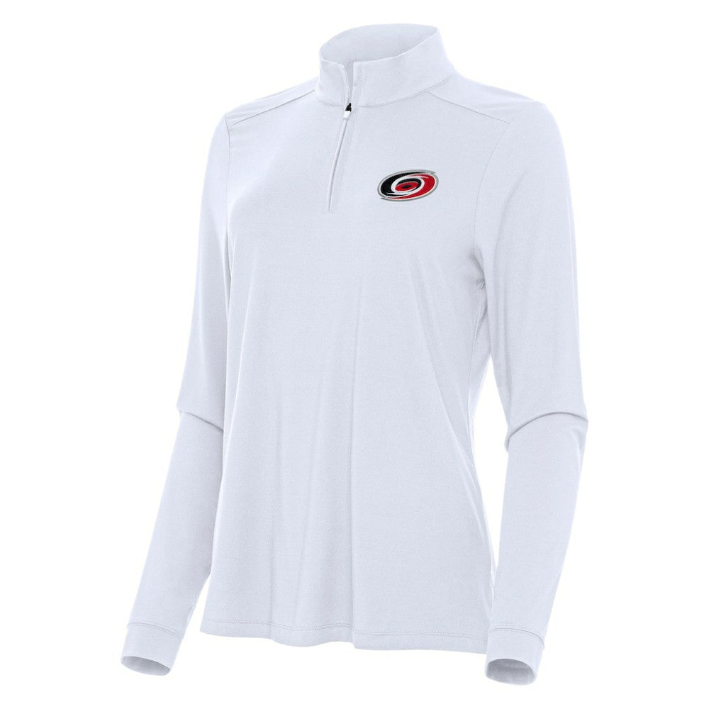 Carolina Hurricanes Antigua Women's Intent Quarter-Zip Top - White | US 202234599