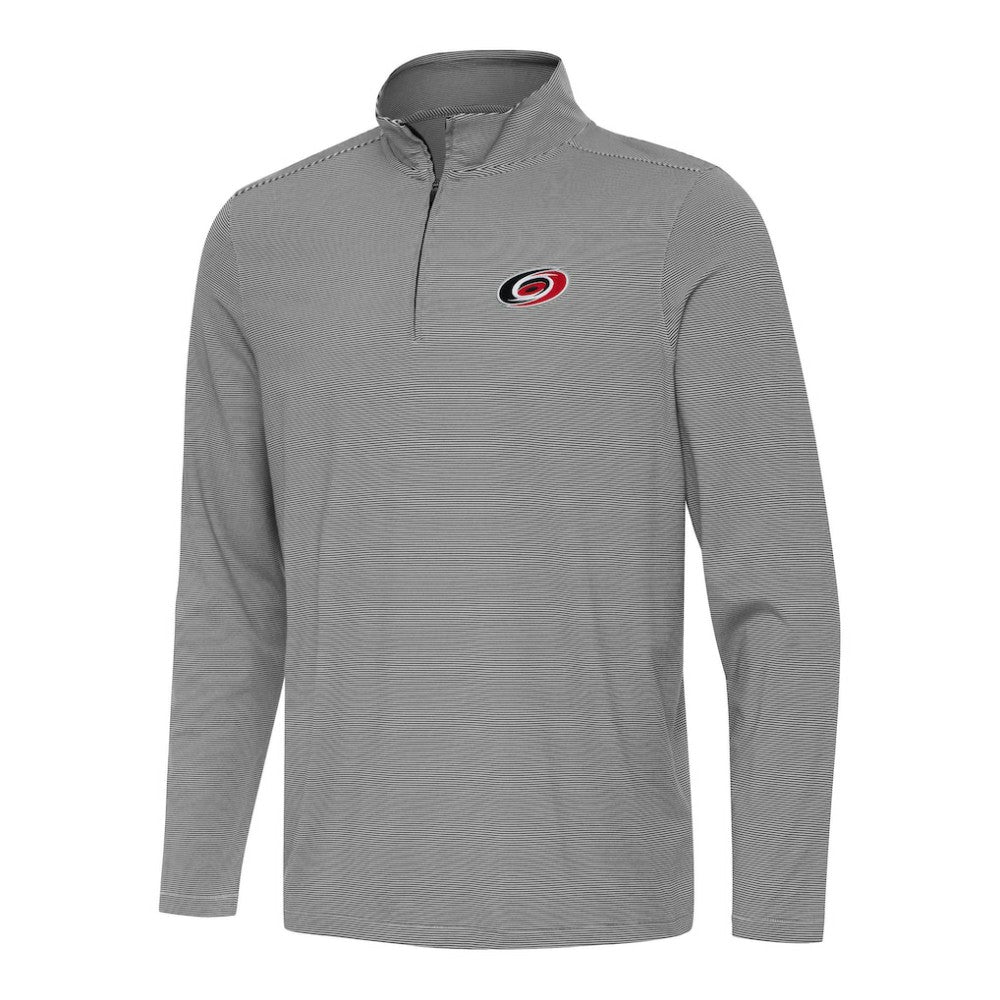 Carolina Hurricanes Antigua Twine Quarter-Zip Top - Black | US 202234662