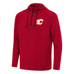 Calgary Flames Antigua Spikes Quarter-Zip Hoodie - Heather Red | US 202234805