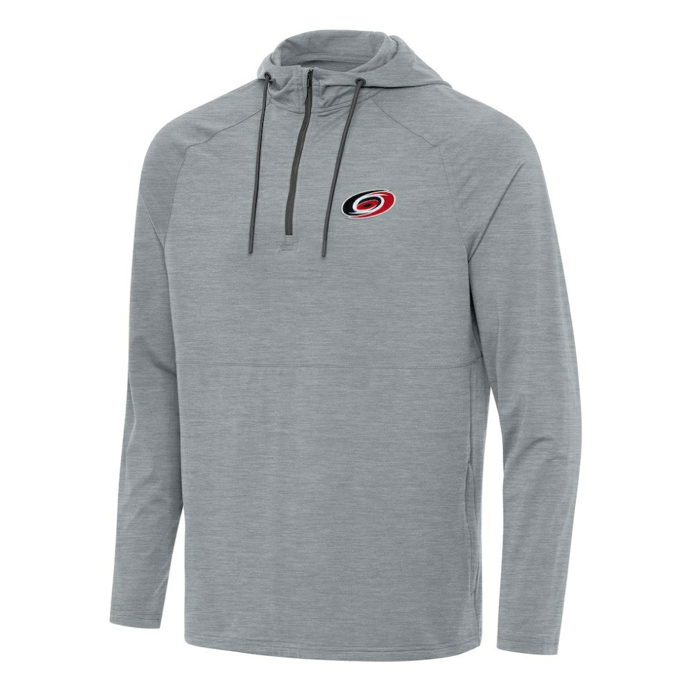 Carolina Hurricanes Antigua Spikes Quarter-Zip Hoodie - Heather Gray | US 202234808