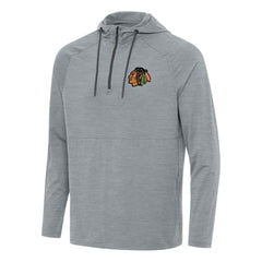 Chicago Blackhawks Antigua Spikes Quarter-Zip Hoodie - Heather Gray | US 202234812