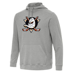 Anaheim Ducks Antigua Cloud Pullover Hoodie - Heather Gray | US 202234885