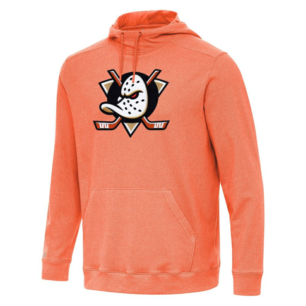 Anaheim Ducks Antigua Cloud Pullover Hoodie - Heather Orange | US 202234886