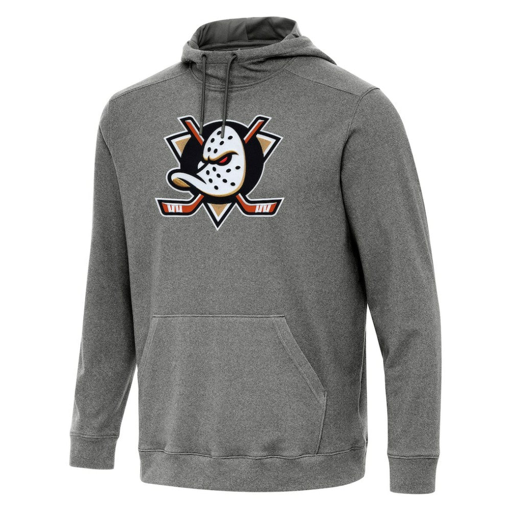 Anaheim Ducks Antigua Cloud Pullover Hoodie - Heather Black | US 202234887