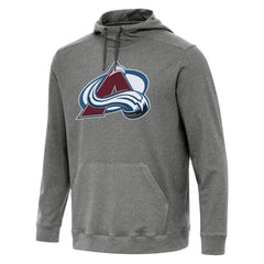 Colorado Avalanche Antigua Cloud Pullover Hoodie - Heather Black | US 202234903