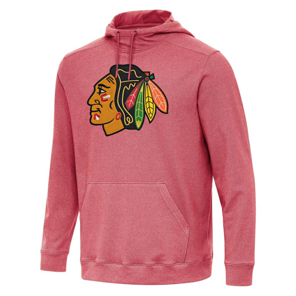 Chicago Blackhawks Antigua Cloud Pullover Hoodie - Heather Red | US 202234912
