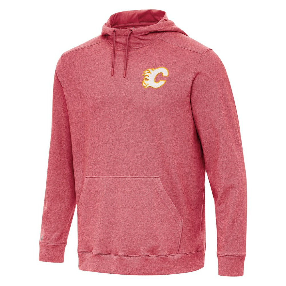 Calgary Flames Antigua Cloud Pullover Hoodie - Heather Red | US 202234934