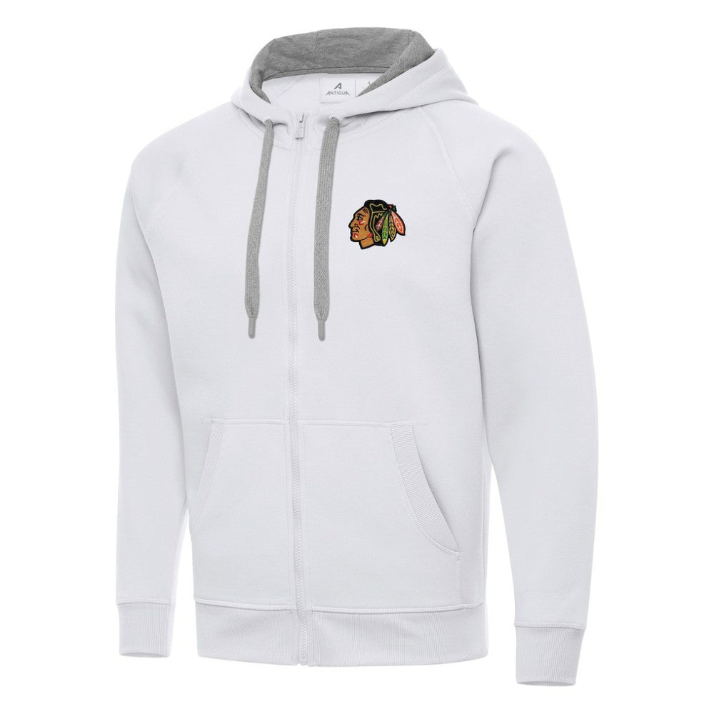 Chicago Blackhawks Antigua Big & Tall Victory Full-Zip Hoodie - White | US 202235018