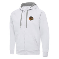 Chicago Blackhawks Antigua Big & Tall Victory Full-Zip Hoodie - White | US 202235018