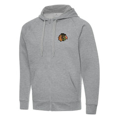 Chicago Blackhawks Antigua Big & Tall Victory Full-Zip Hoodie - Heather Gray | US 202235028