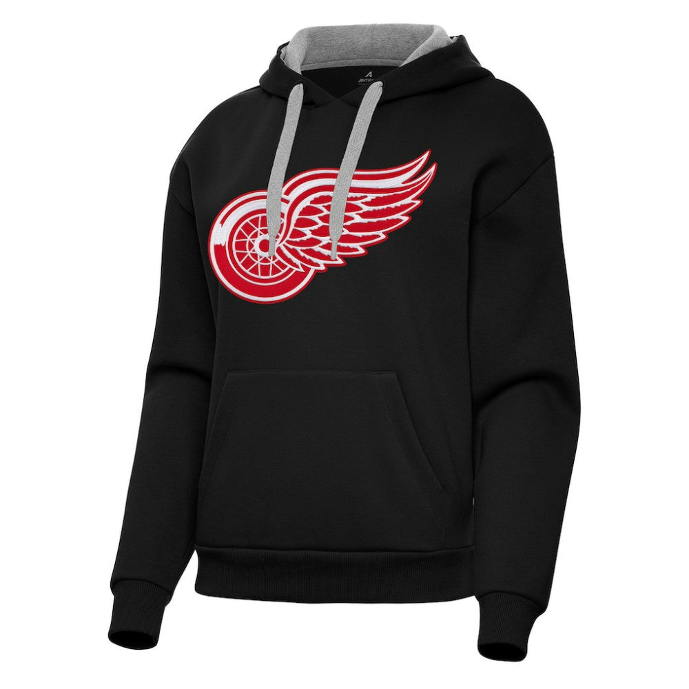 Detroit Red Wings Antigua Women's Victory Pullover Hoodie - Black | US 202235591