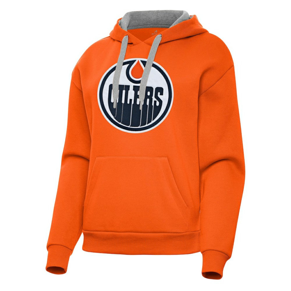 Edmonton Oilers Antigua Women's Victory Pullover Hoodie - Orange | US 202235592