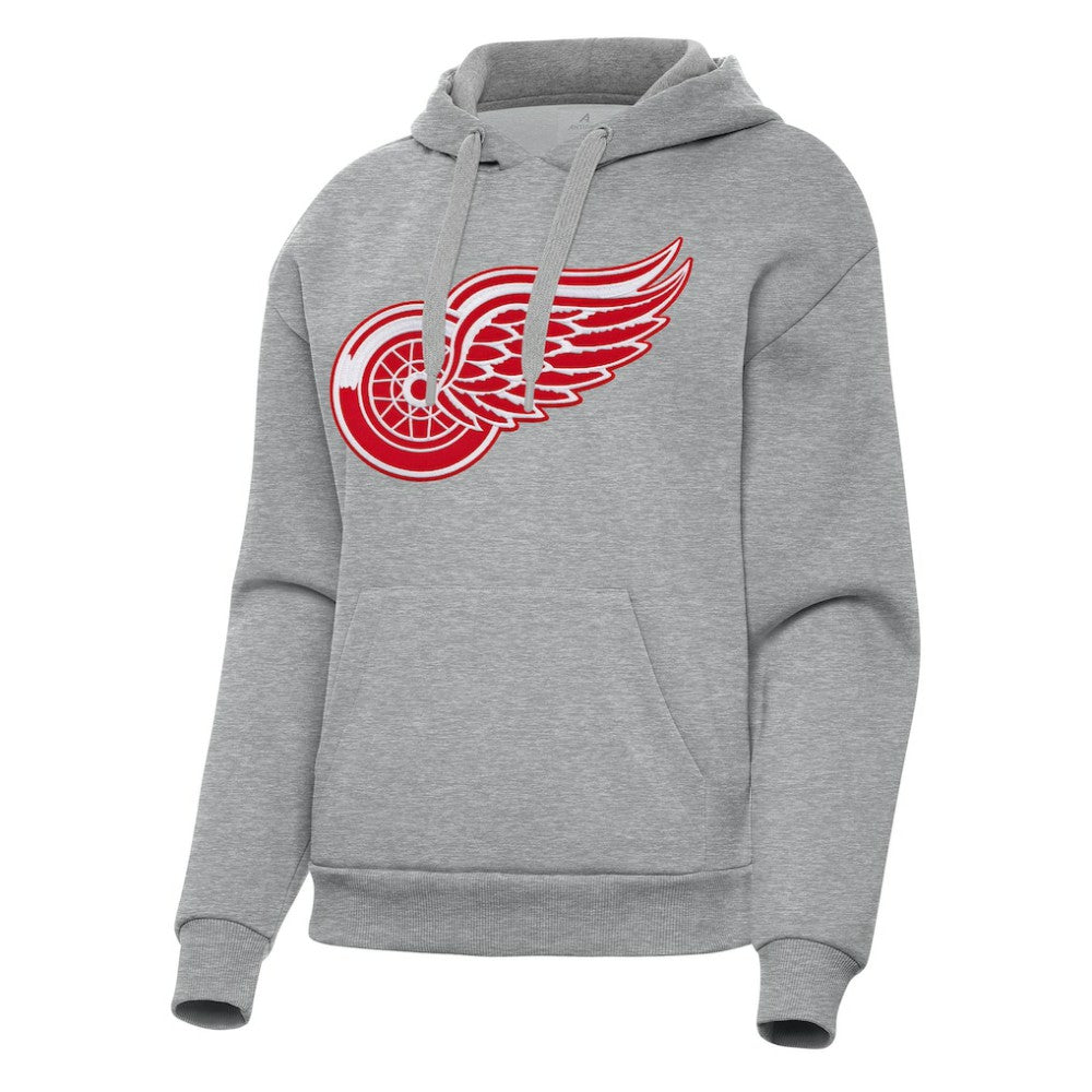 Detroit Red Wings Antigua Women's Victory Pullover Hoodie - Heather Gray | US 202235593