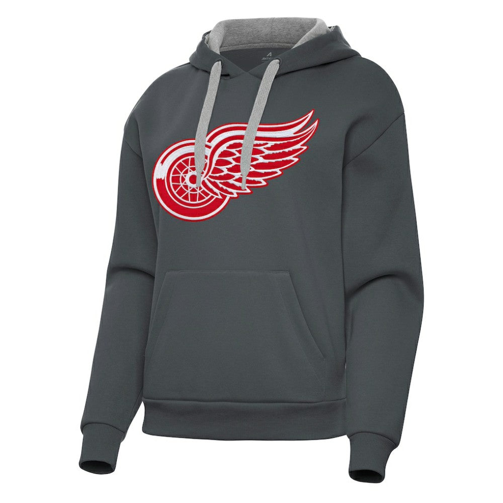 Detroit Red Wings Antigua Women's Victory Pullover Hoodie - Charcoal | US 202235597