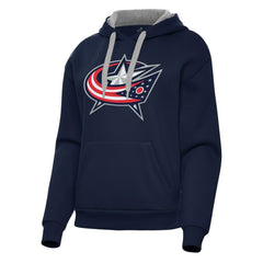 Columbus Blue Jackets Antigua Women's Victory Pullover Hoodie - Navy | US 202235604