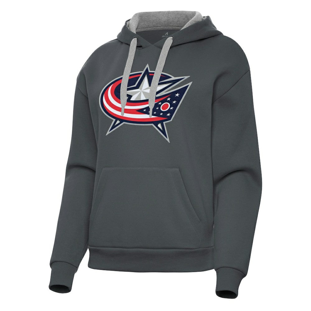 Columbus Blue Jackets Antigua Women's Victory Pullover Hoodie - Charcoal | US 202235615