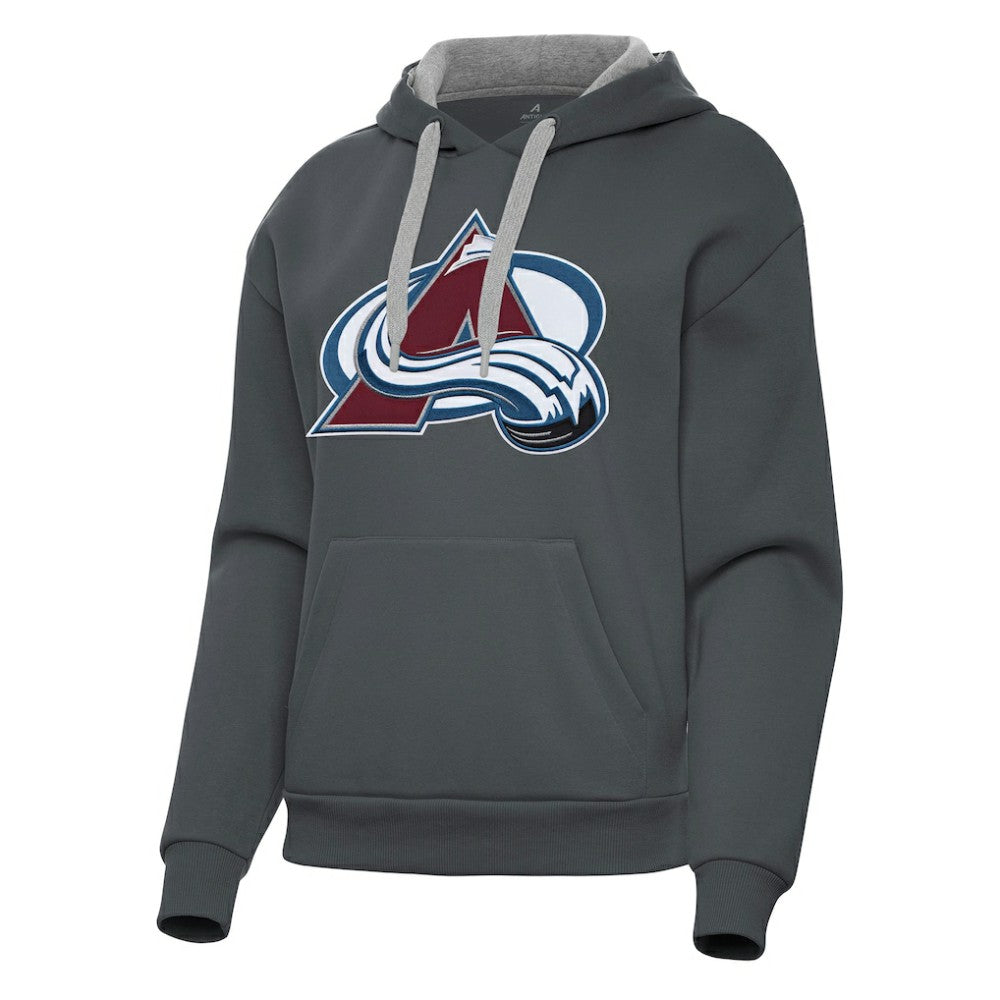 Colorado Avalanche Antigua Women's Victory Pullover Hoodie - Charcoal | US 202235618