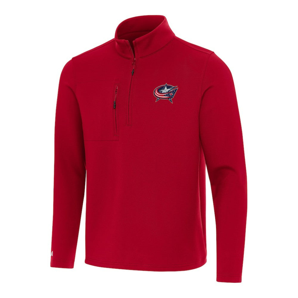 Columbus Blue Jackets Antigua Insider Quarter-Zip Top - Red | US 202235758