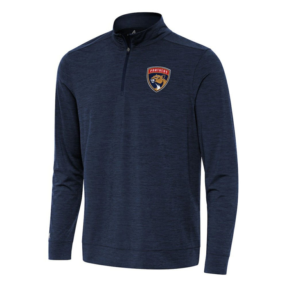 Florida Panthers Antigua Bright Quarter-Zip Top - Heather Navy | US 202235807